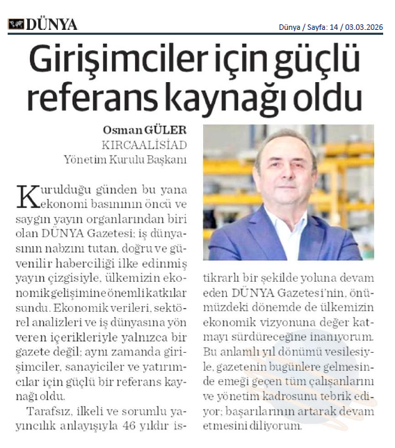 Dünya-Girişimciler için güçlü referans kaynağı oldu
