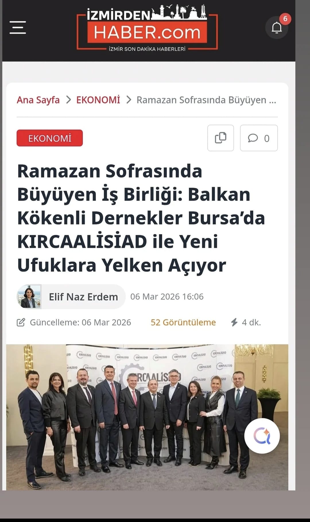 İzmirden Haber.com-Ramazan sofrasında büyüyen iş birliği :Balkan kökenli dernekler Bursa'da Kırcaalisiad ile yeni ufuklara yelken açıyor